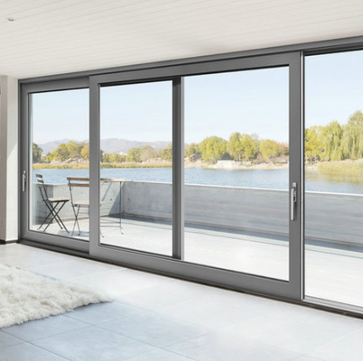 Heavy Three Track Aluminum Sliding Doors 10mm Hollow Glass Door