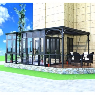 1.4mm Small Sunroom Aluminum Frame Prefabricated Glass House