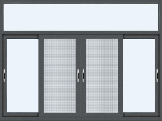 KLUK Aluminum Sliding Windows, Triple Track Patio Windows