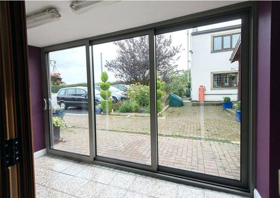 Triple 3 Track Aluminium Sliding Glass Doors , Aluminum Screen Sliding Patio Doors