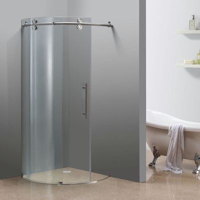 ODM Frameless Sliding Glass Shower Doors Ultra Silver ISO14001 Approved