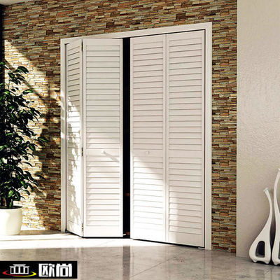 Non Thermal Break Aluminium Mesh Sliding Doors , Louver Folding Doors