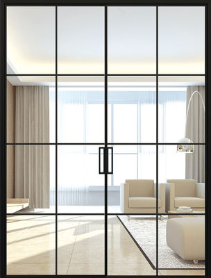 Double Track Narrow Slim Sliding Glass Doors Aluminum Thin Frame