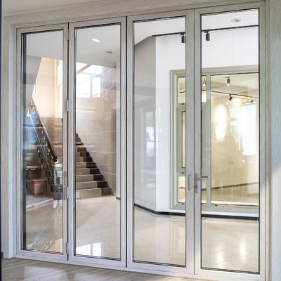 White Powder Coated T5 Aluminum Folding Doors For Patio