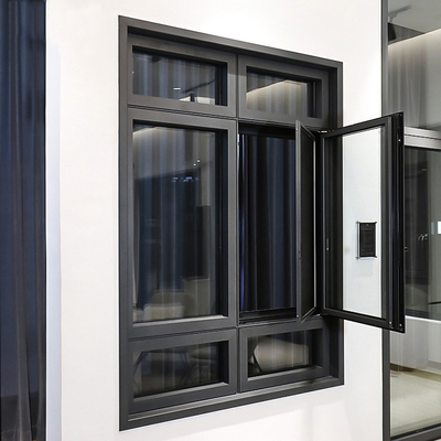 Outward Double Glazed Mesh Aluminum Swing Window Europe Heat Insulation
