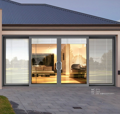 Heavy Three Track Aluminum Sliding Doors 10mm Hollow Glass Door