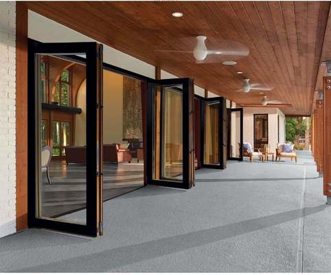 Customized Exterior Patio Bifold Door Aluminum Alloy 5.0mm Thickness