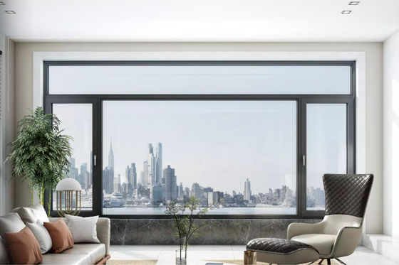 پنجره آلومینیومی 1.0 میلی متری مقاوم در برابر آتش دو بازشو به سمت داخل