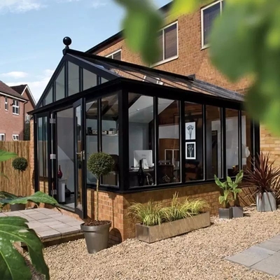 1.4mm Small Sunroom Aluminum Frame Prefabricated Glass House