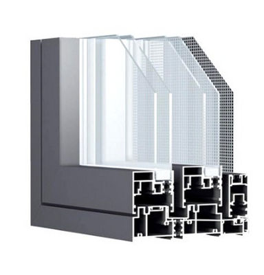 Triple 3 Track Aluminium Sliding Glass Doors , Aluminum Screen Sliding Patio Doors