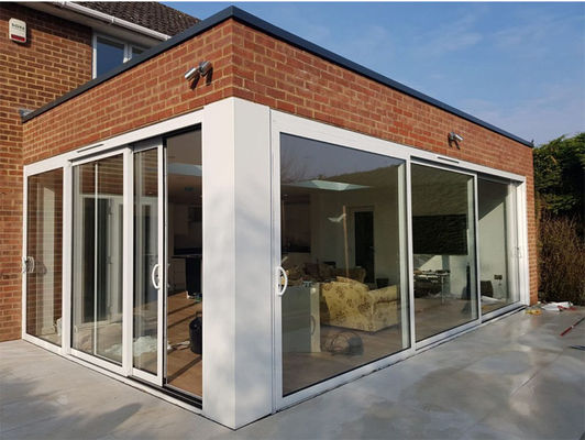 Triple 3 Track Aluminium Sliding Glass Doors , Aluminum Screen Sliding Patio Doors