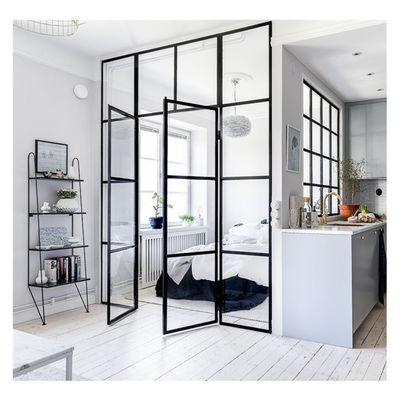 Double Track Narrow Slim Sliding Glass Doors Aluminum Thin Frame