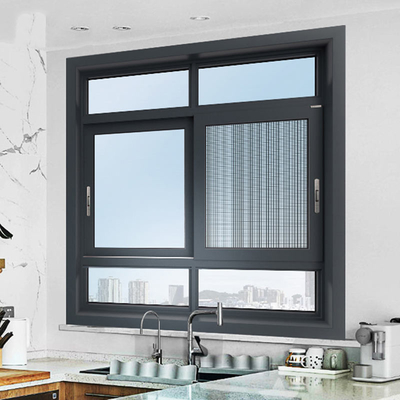Outward Double Glazed Mesh Aluminum Swing Window Europe Heat Insulation